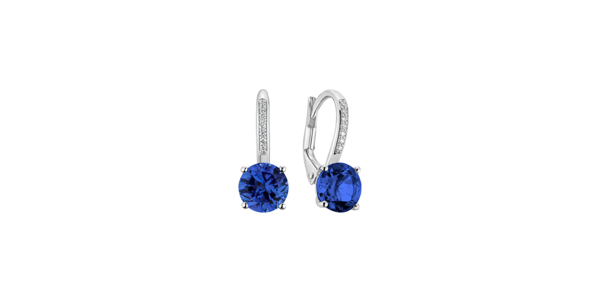 Diamond earrings with Tanzanite Carleton