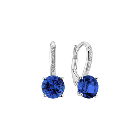 Diamond earrings with Tanzanite Carleton