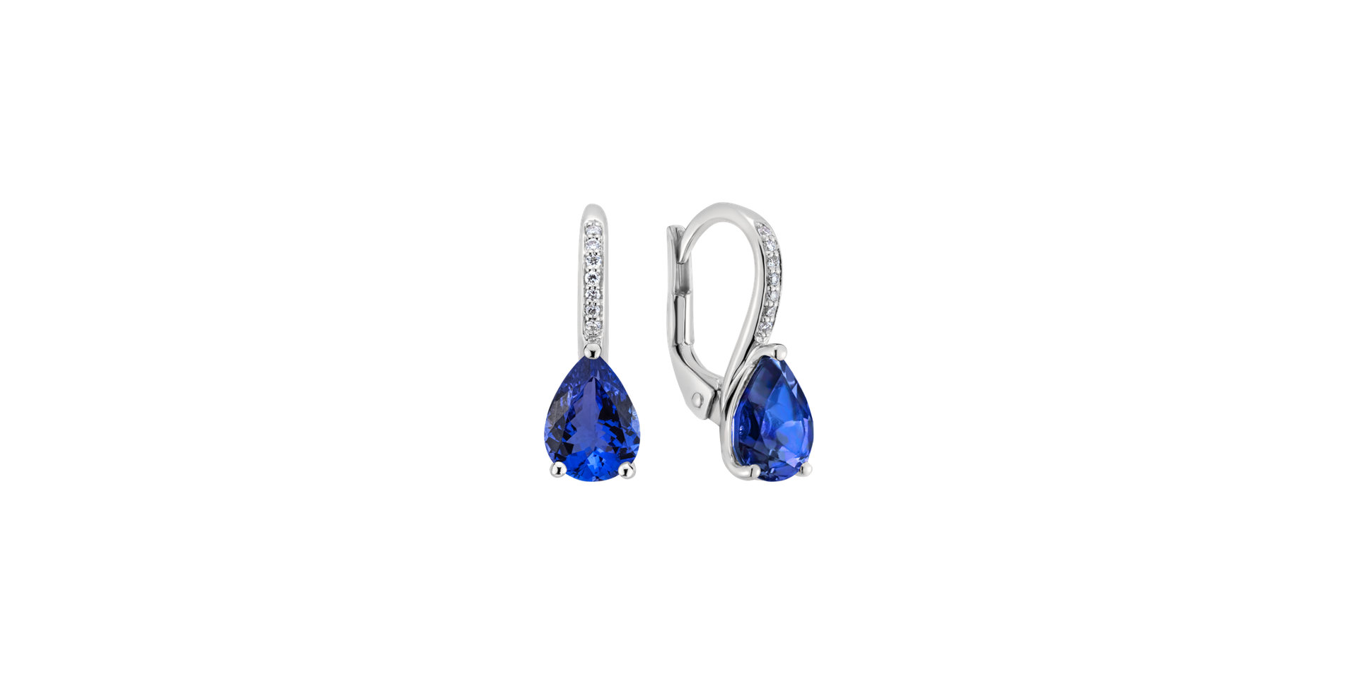 Diamond earrings with Tanzanite Lauriene