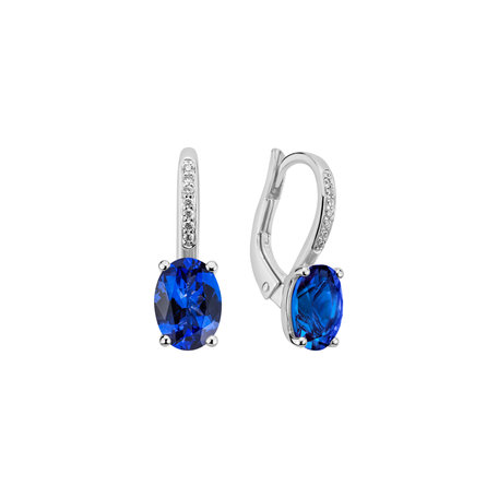 Diamond earrings with Tanzanite Lauriene