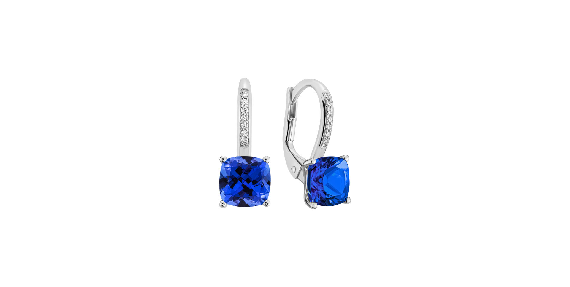 Diamond earrings with Tanzanite Calypso