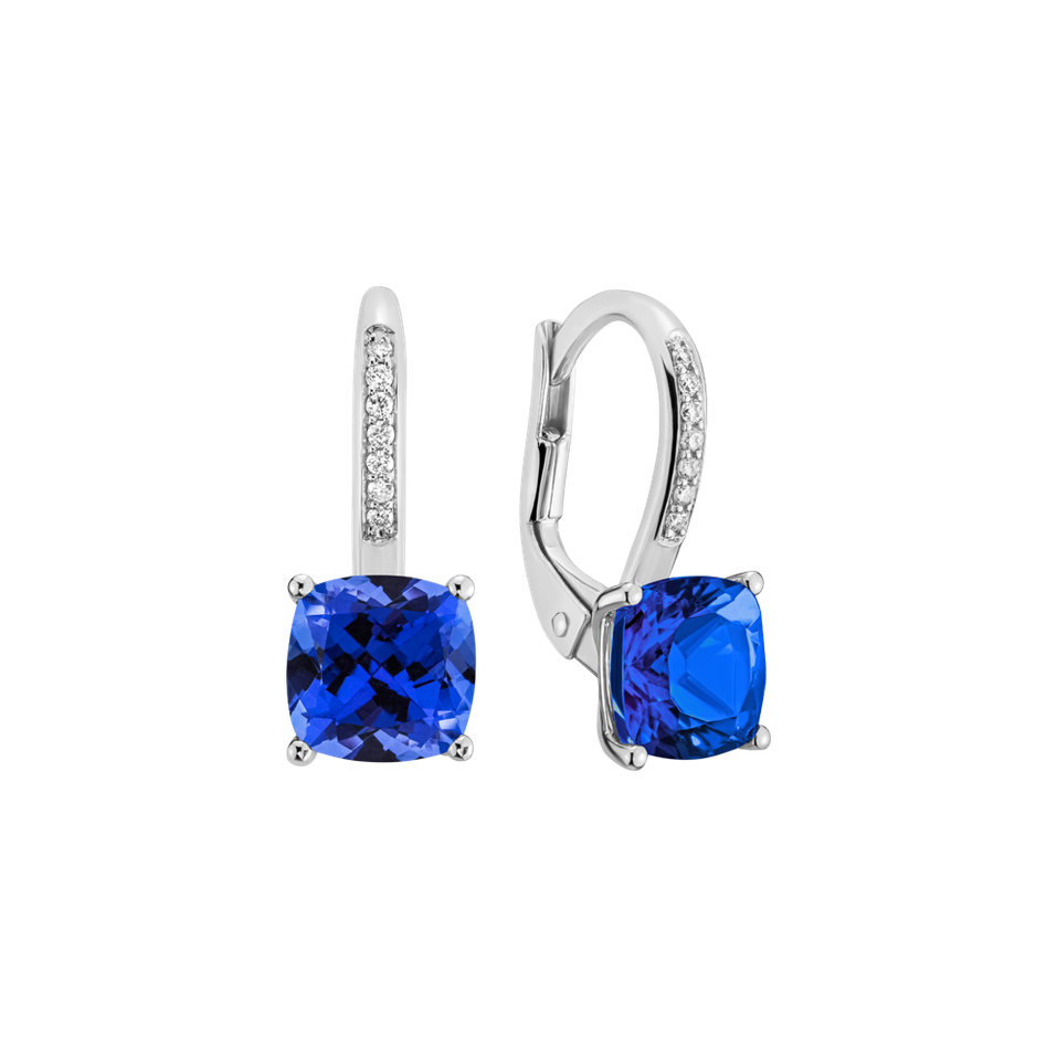 Diamond earrings with Tanzanite Calypso