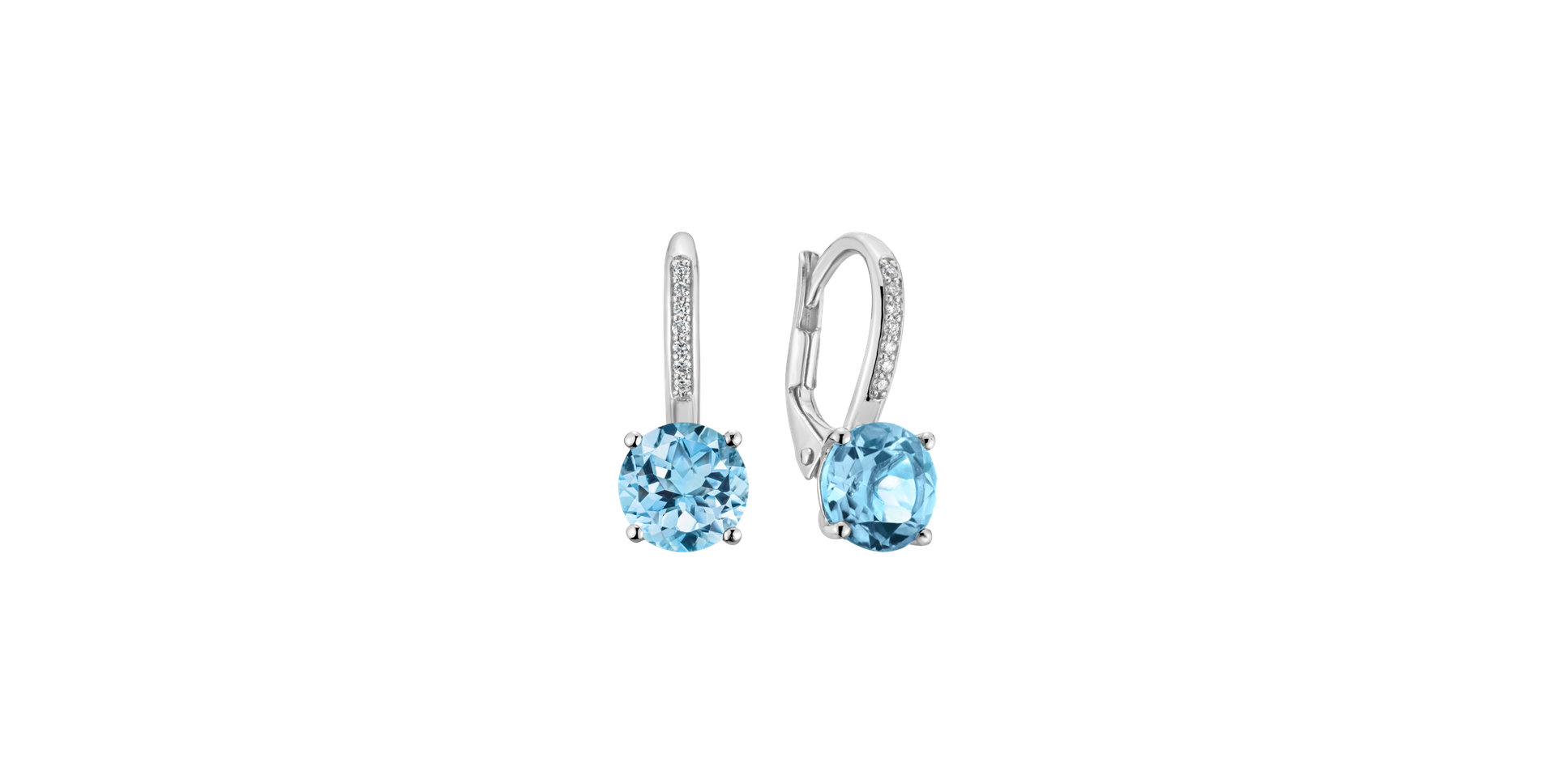 Diamond earrings with Topaz Carleton