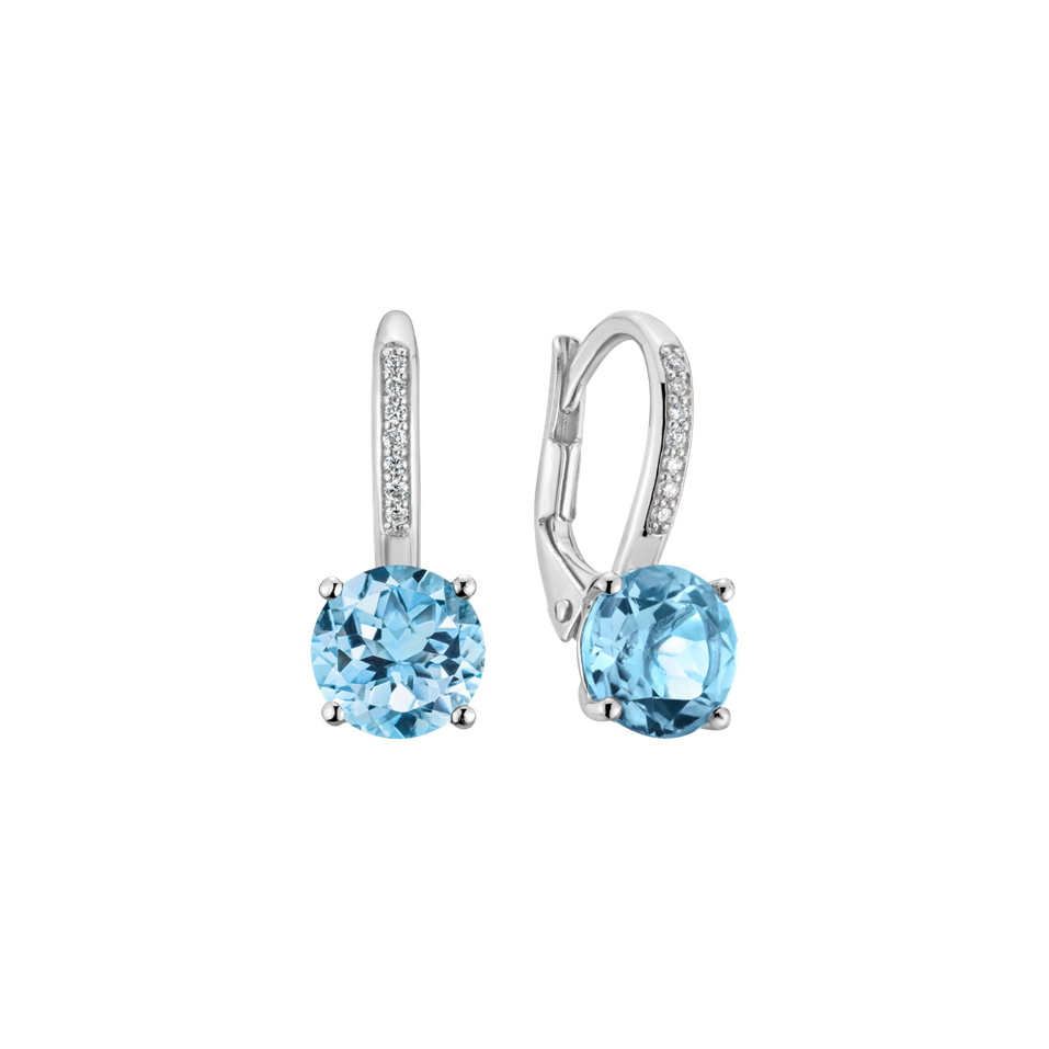 Diamond earrings with Topaz Carleton