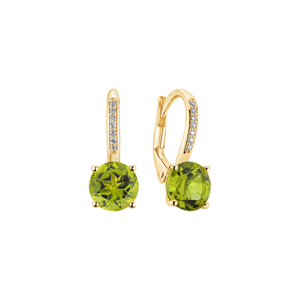 Diamond earrings with Peridote Carleton