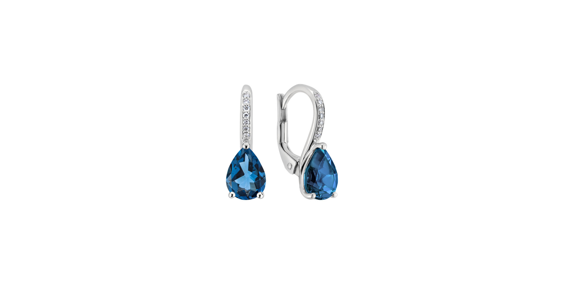 Diamond earrings with Topaz Lauriene