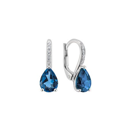 Diamond earrings with Topaz Lauriene