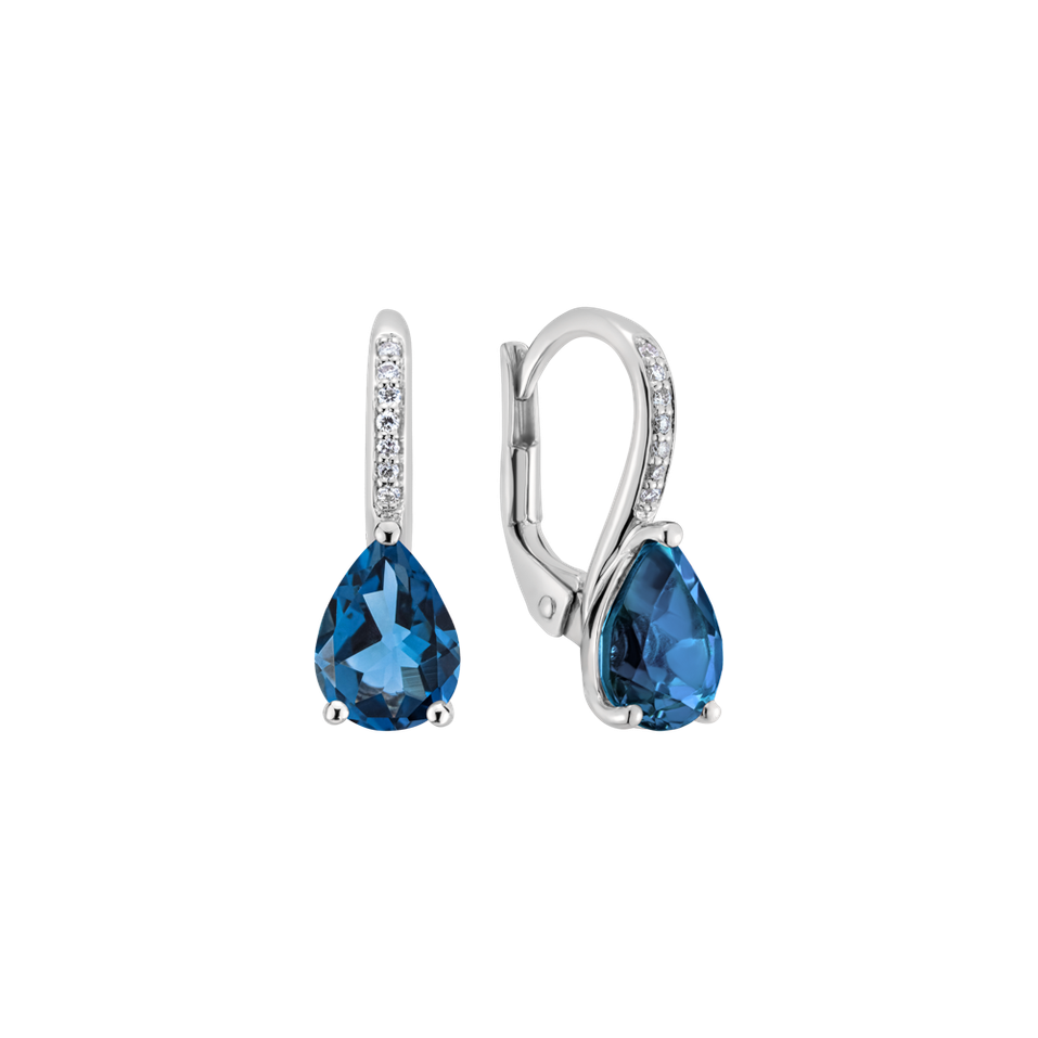 Diamond earrings with Topaz Lauriene