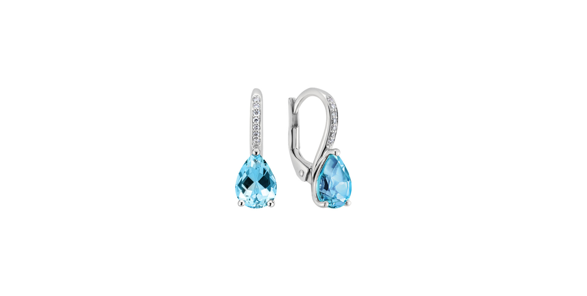 Diamond earrings with Topaz Lauriene