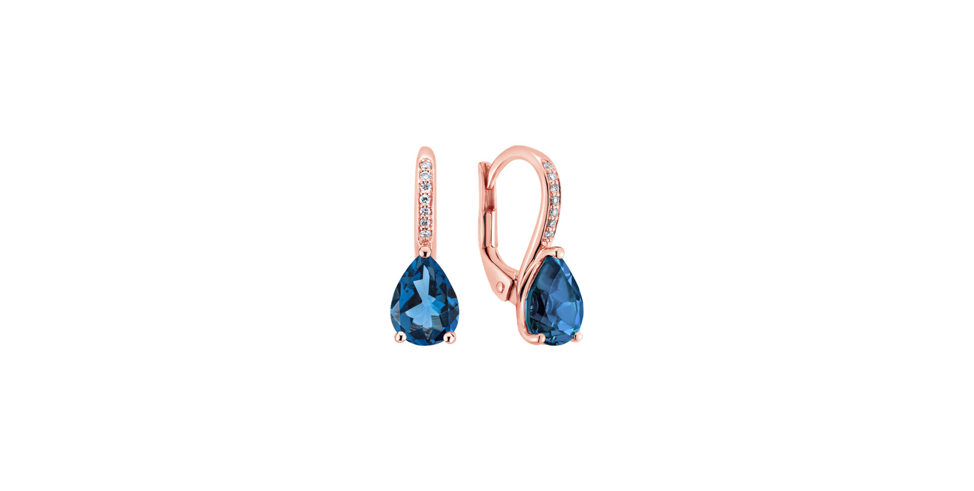 Diamond earrings with Topaz Lauriene