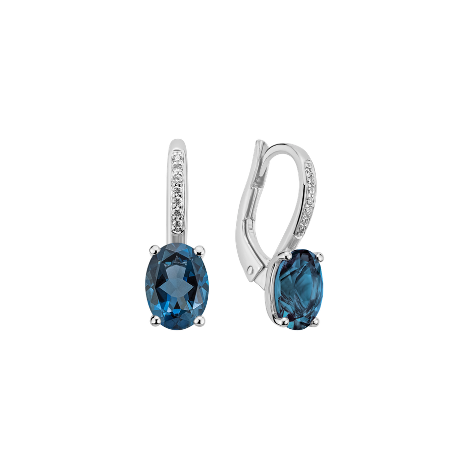 Diamond earrings with Topaz Lauriene