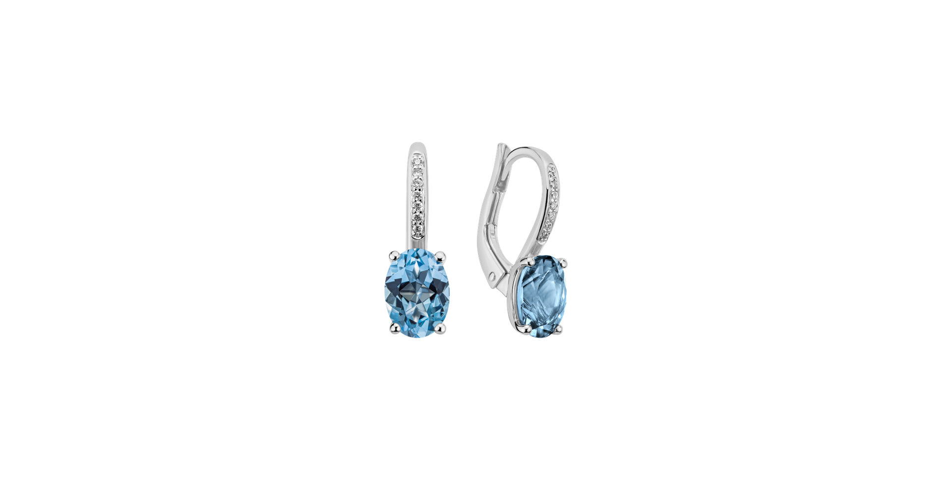 Diamond earrings with Topaz Lauriene