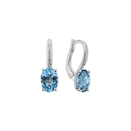 Diamond earrings with Topaz Lauriene