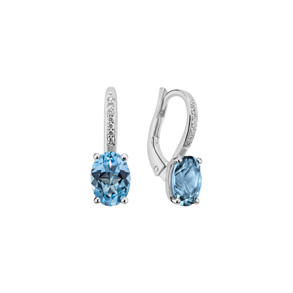 Diamond earrings with Topaz Lauriene