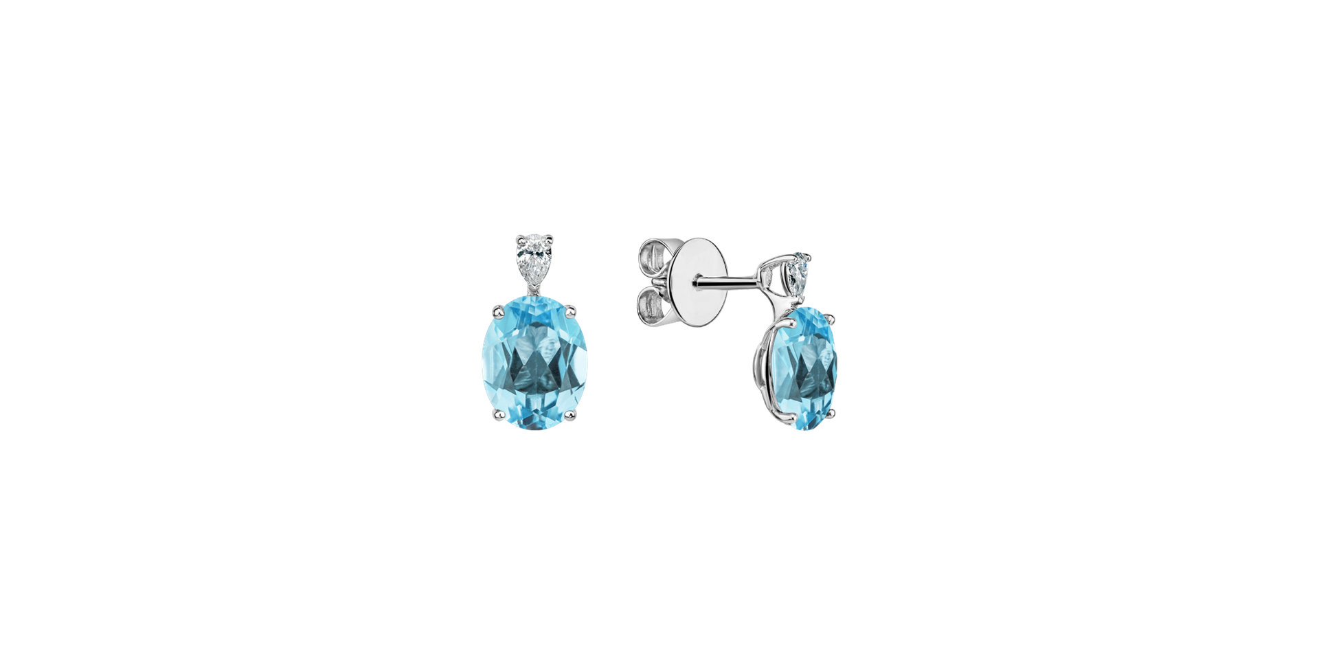 Diamond earrings with Topaz Annelise