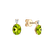 Diamond earrings with Peridote Annelise3