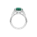 Diamond ring with Emerald Elen3