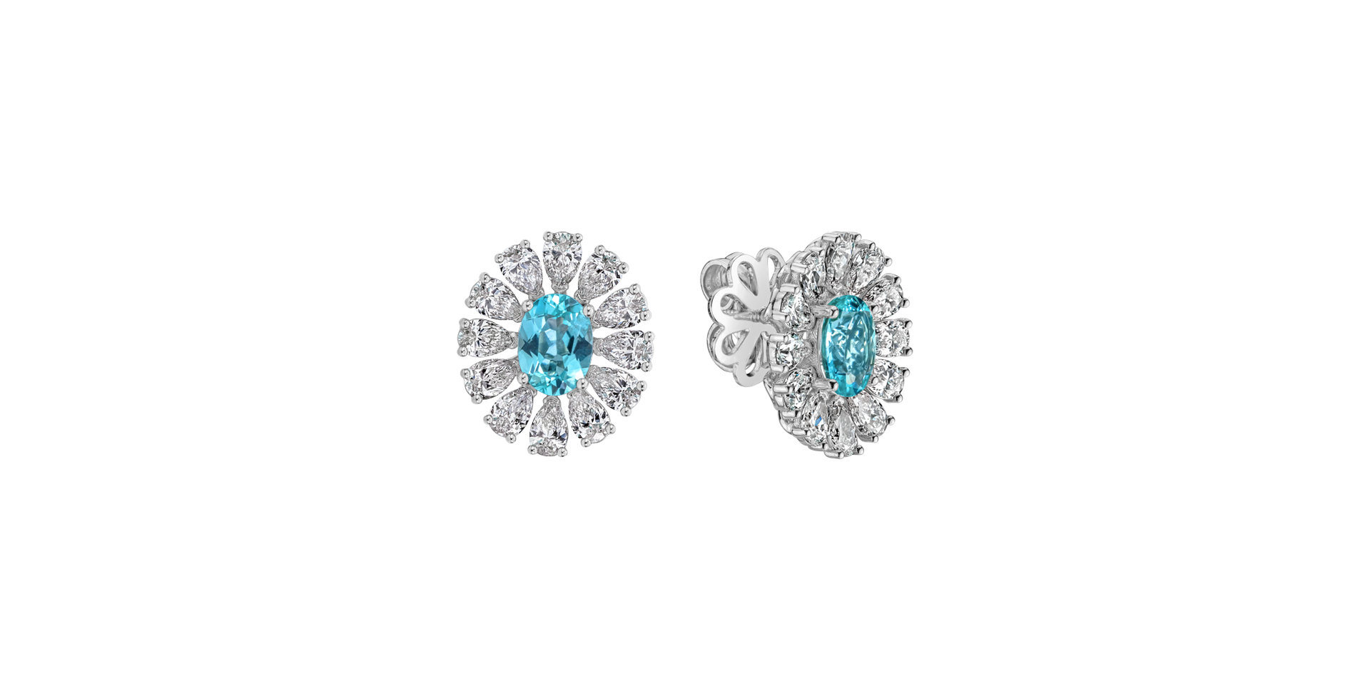 Diamond earrings with Paraiba Paraiba Dream