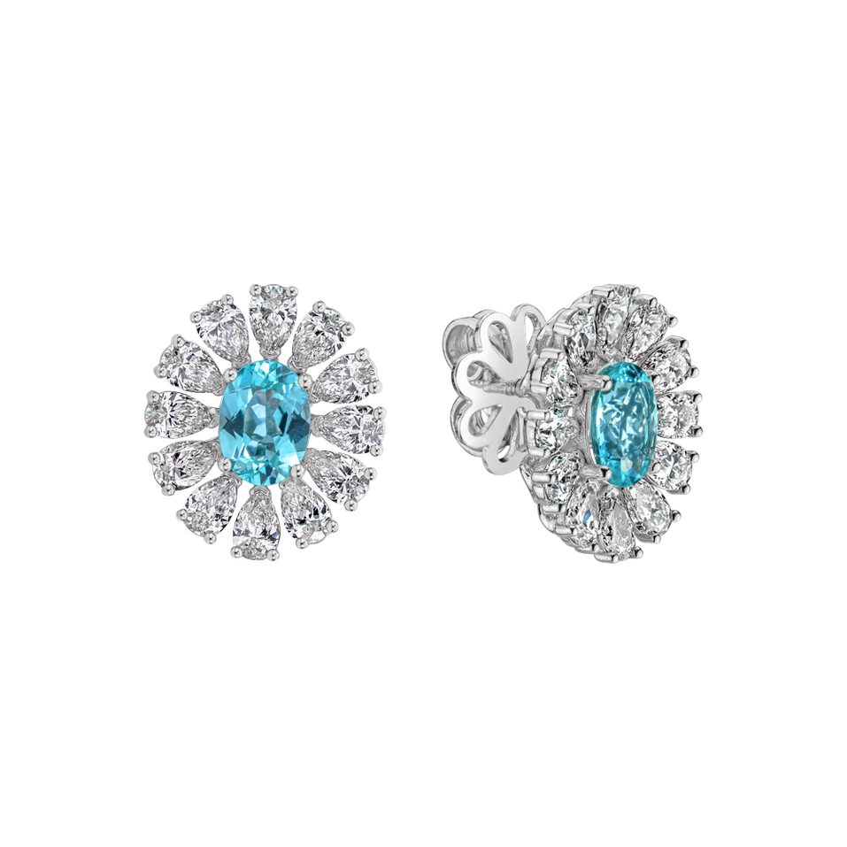 Diamond earrings with Paraiba Paraiba Dream