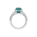 Diamond ring with Tourmaline Seafoam Spark3