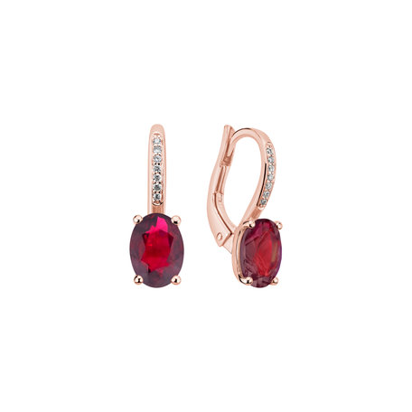 Diamond earrings with Ruby Lucrezia