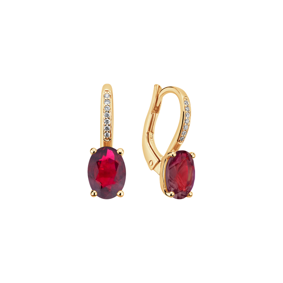 Diamond earrings with Ruby Lucrezia