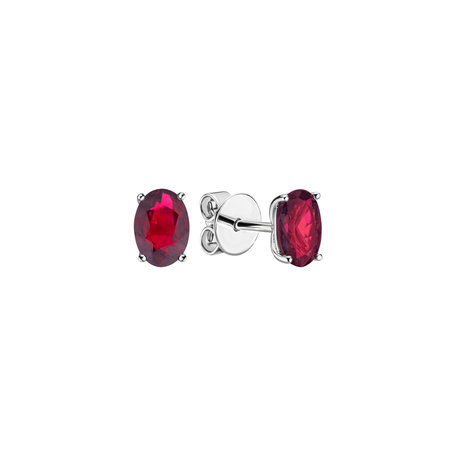 Earrings with Ruby Mystic Abyss