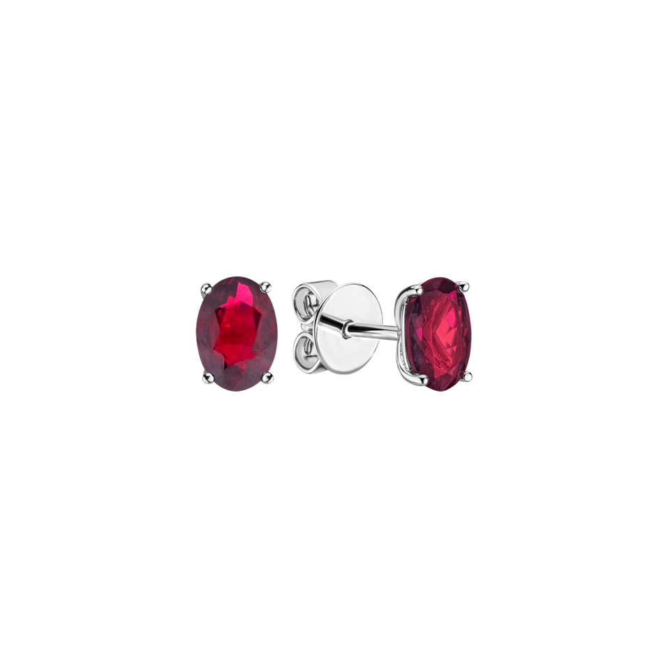 Earrings with Ruby Mystic Abyss