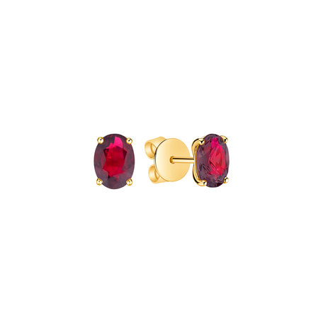 Earrings with Ruby Mystic Abyss