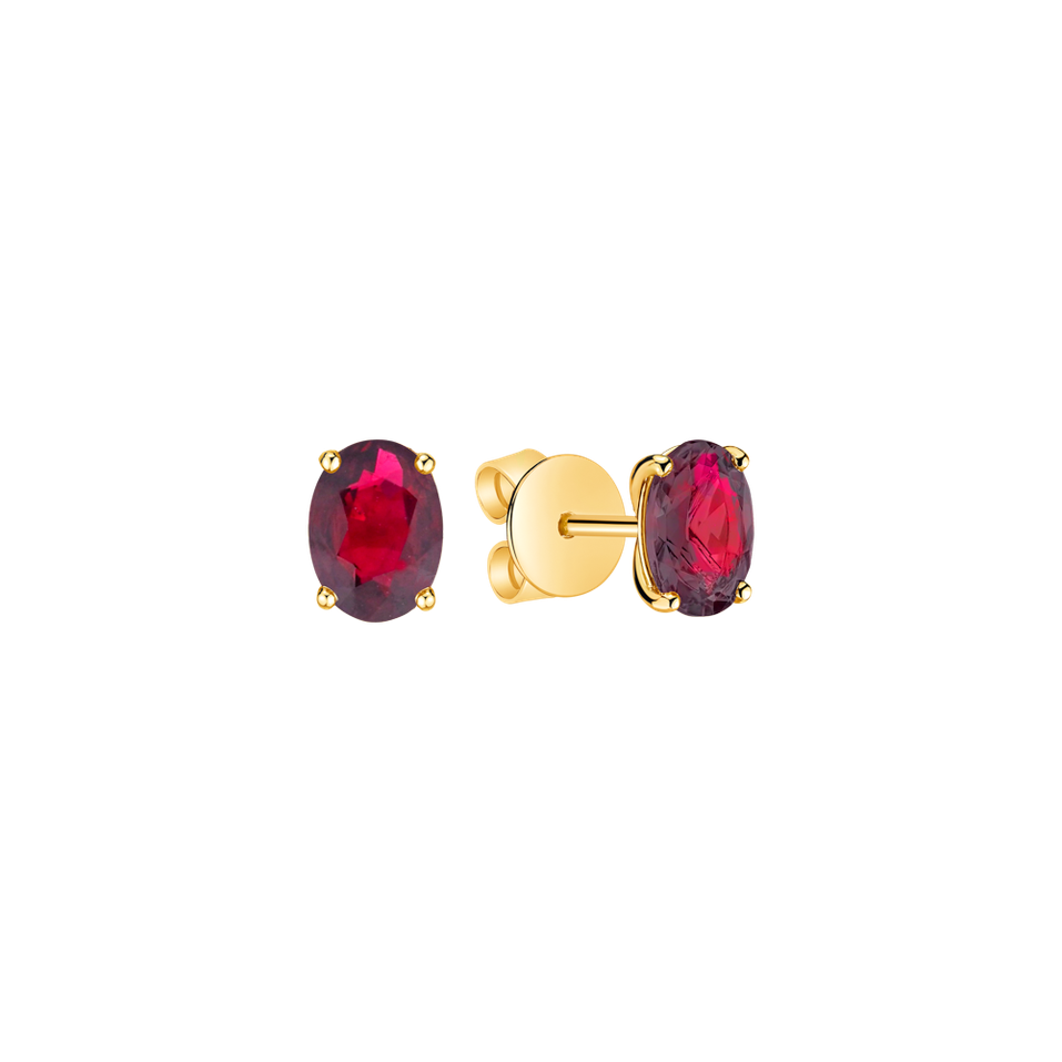 Earrings with Ruby Mystic Abyss