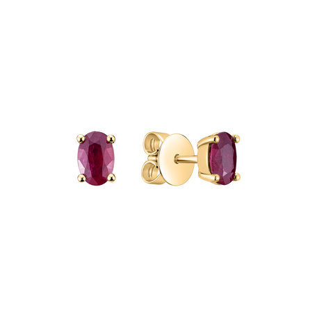 Earrings with Ruby Mystic Abyss