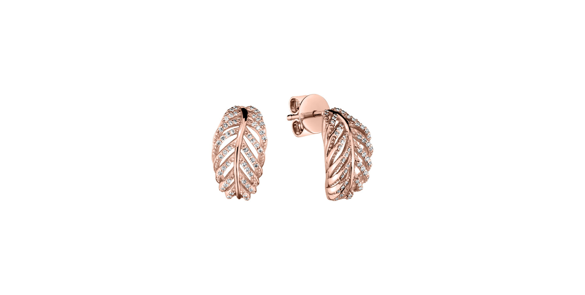 Diamond earrings Feather of Heaven
