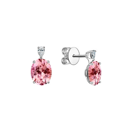 Diamond earrings with Tourmaline Royal Aura