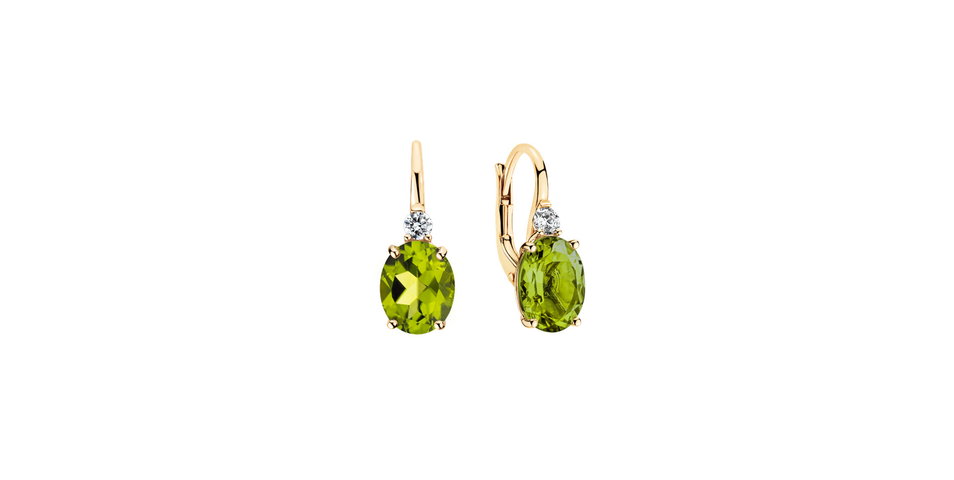 Diamond earrings with Tourmaline Juliette