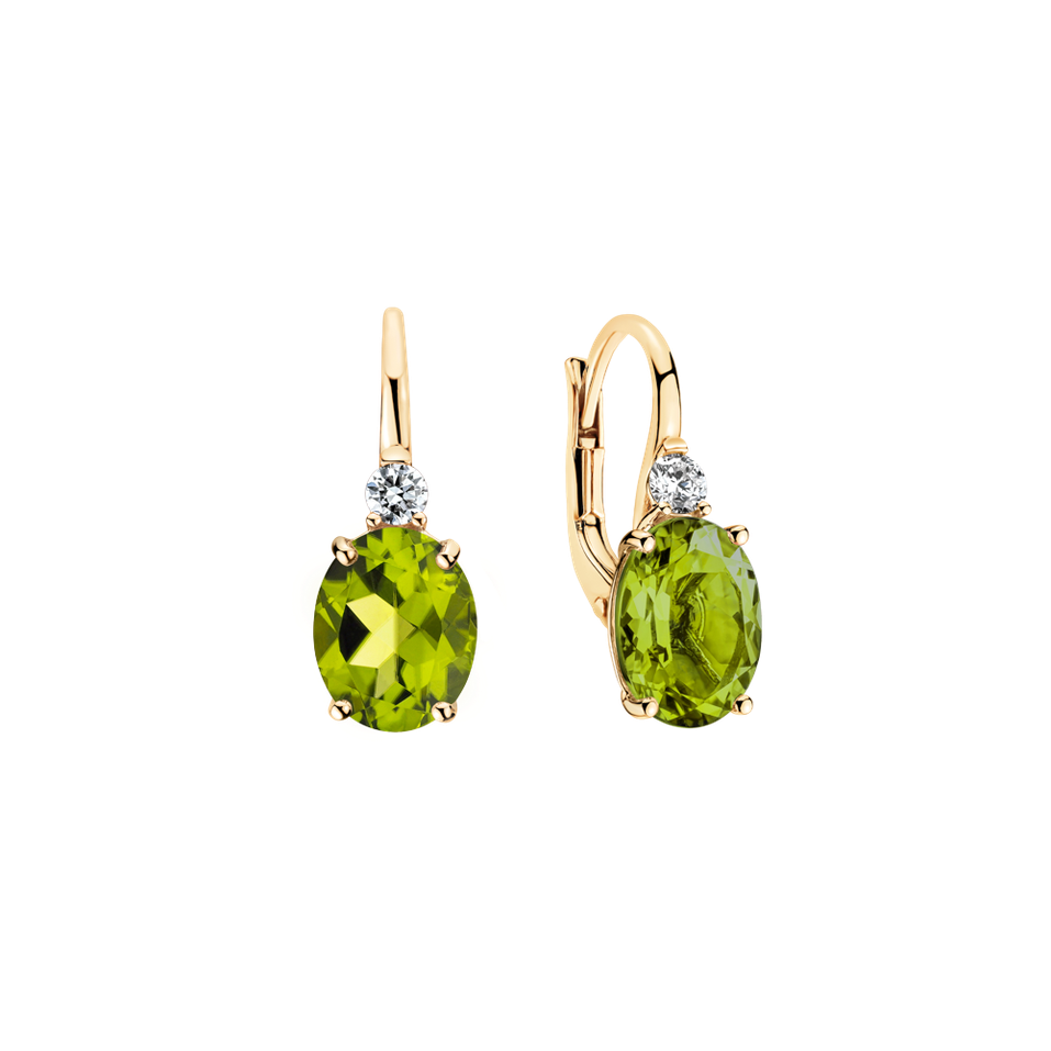 Diamond earrings with Tourmaline Juliette