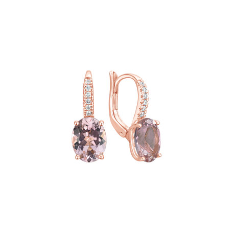 Diamond earrings with Tourmaline Niké Elegance