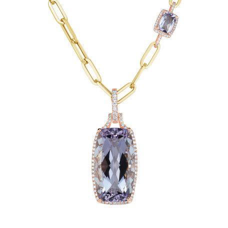 Diamond necklace with Amethysts Lilia del Sol