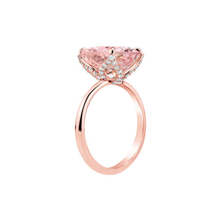 Diamond ring with Tourmaline Floral Crown