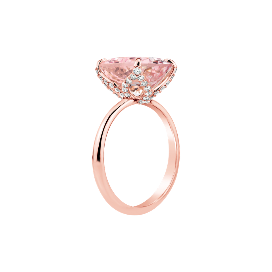 Diamond ring with Tourmaline Floral Crown