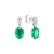 Diamond earrings with Emerald Isoria3