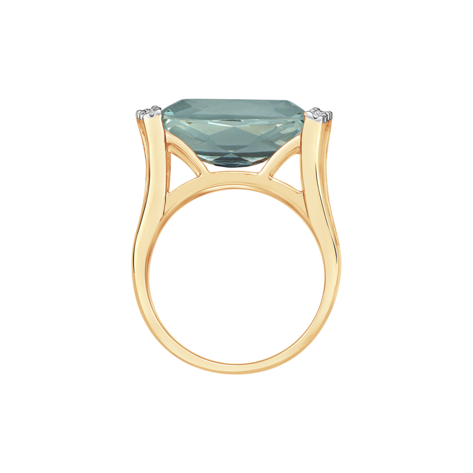 Diamond ring with Amethyst Cleantha