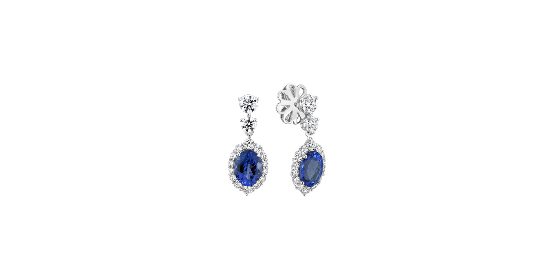 Diamond earrings with Tanzanite Tanzania Treasure