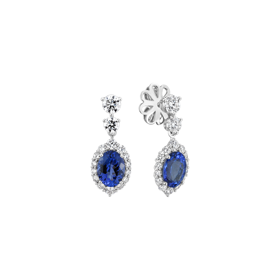 Diamond earrings with Tanzanite Tanzania Treasure