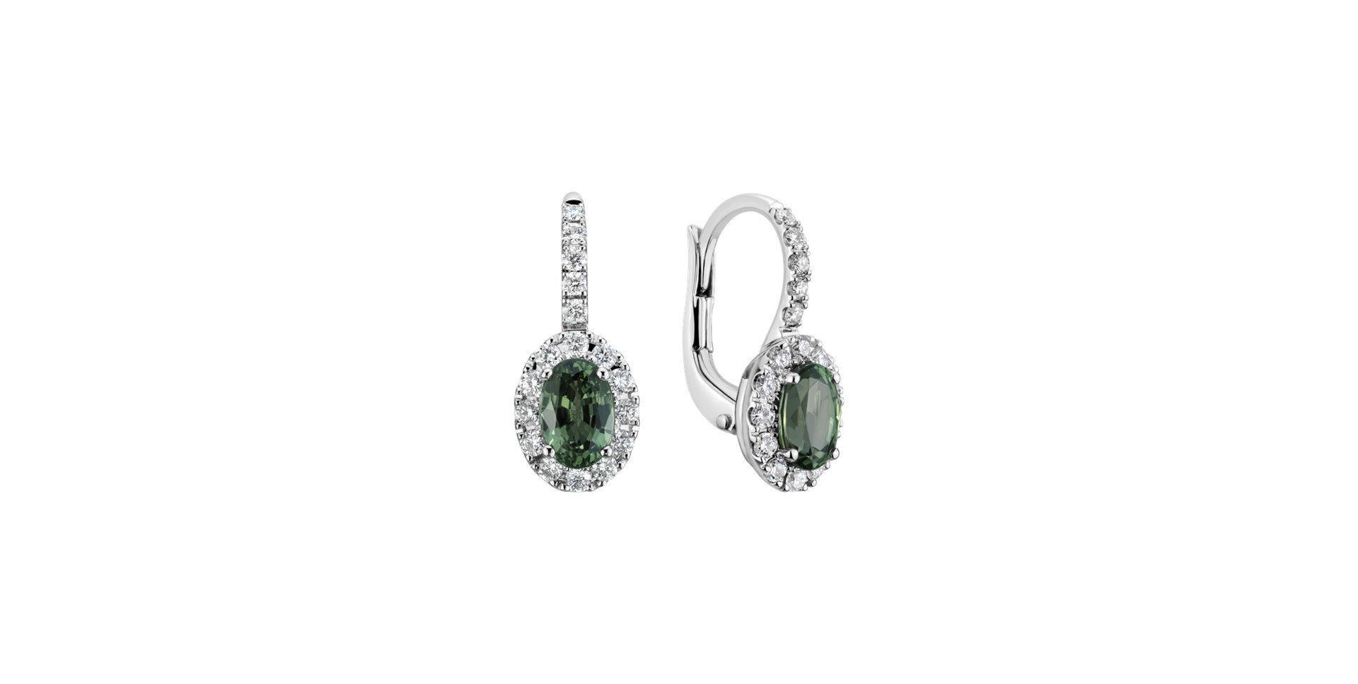 Diamond earrings with Sapphire Imperial Allegory