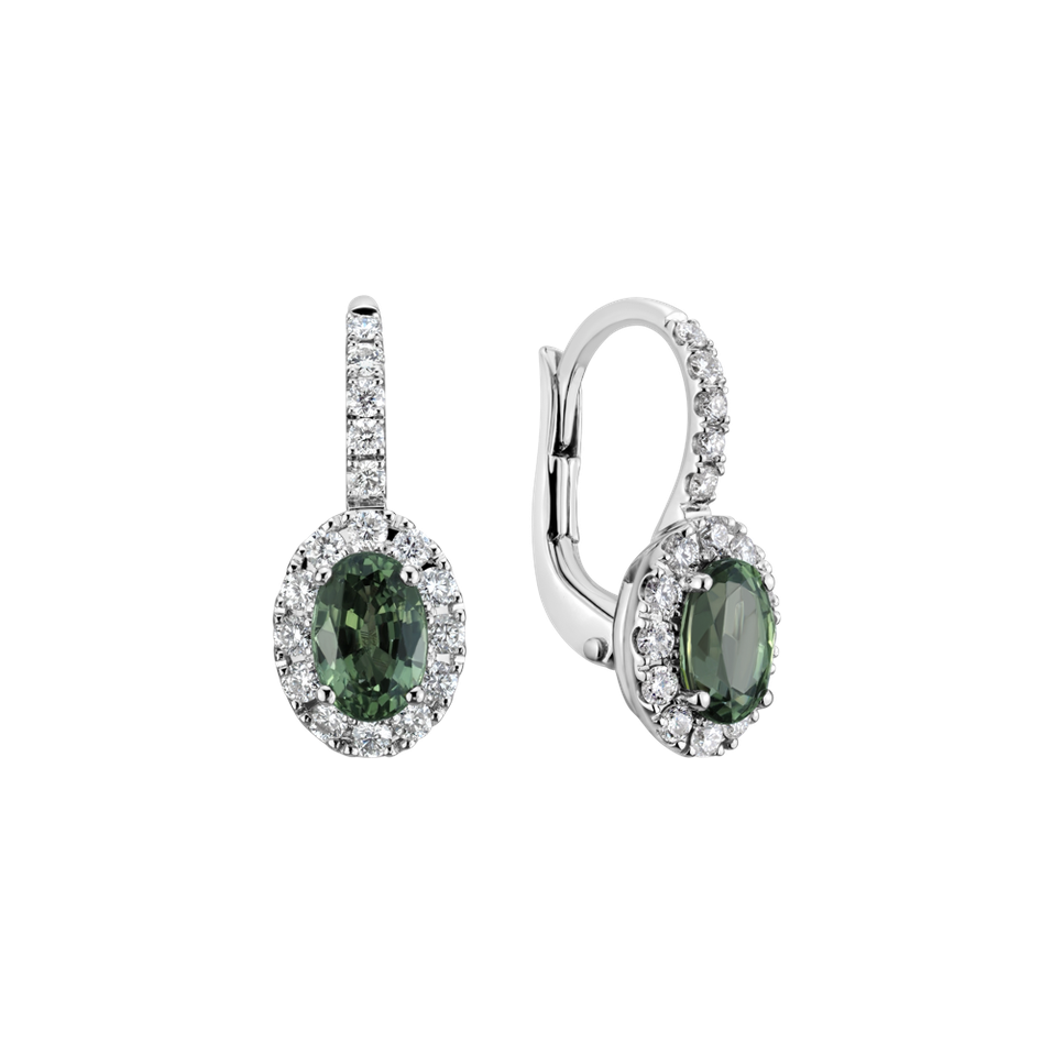 Diamond earrings with Sapphire Imperial Allegory