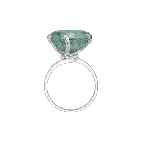Diamond ring with Amethyst Audrielle