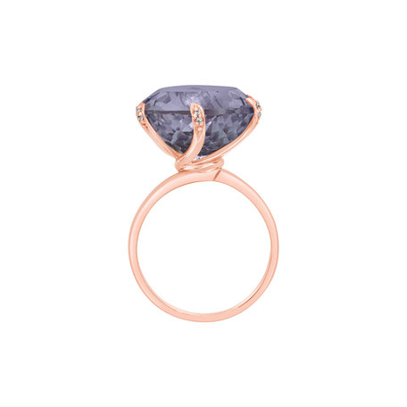 Diamond ring with Amethyst Audrielle
