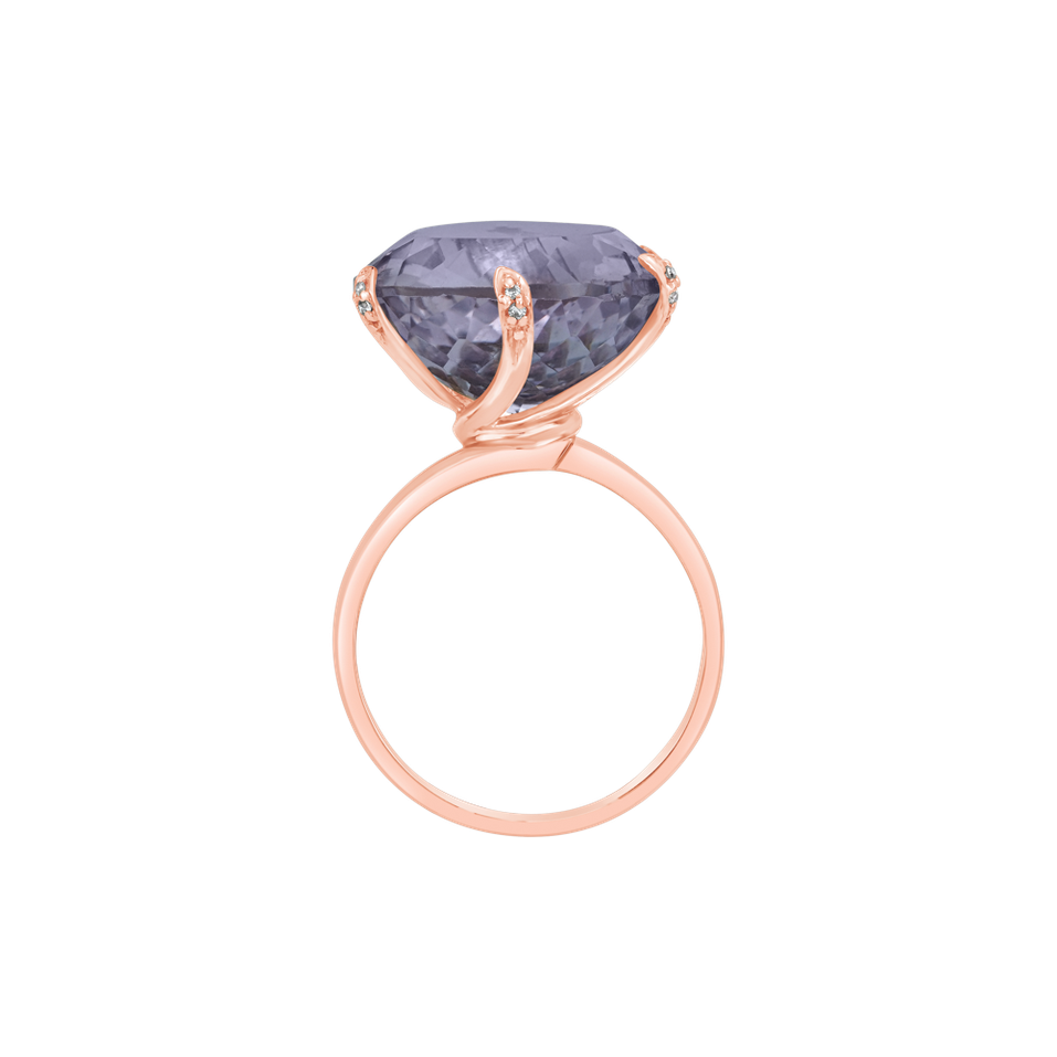 Diamond ring with Amethyst Audrielle
