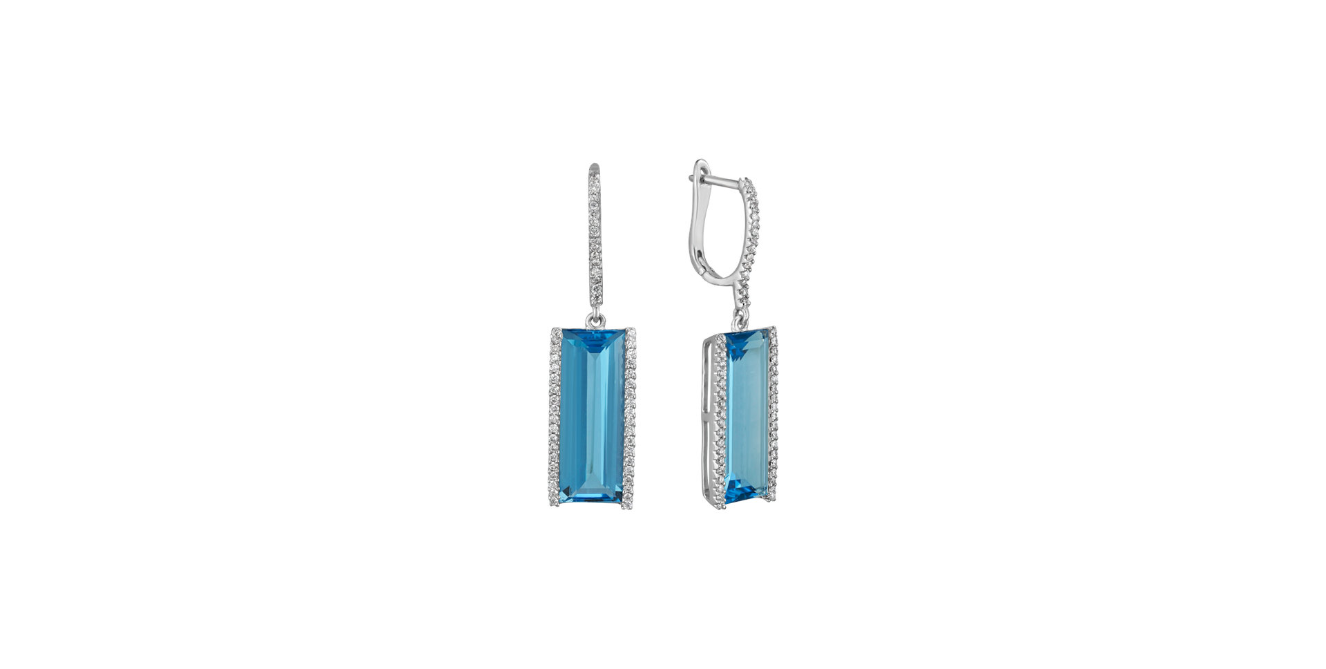 Diamond earrings with Topaz Theophany