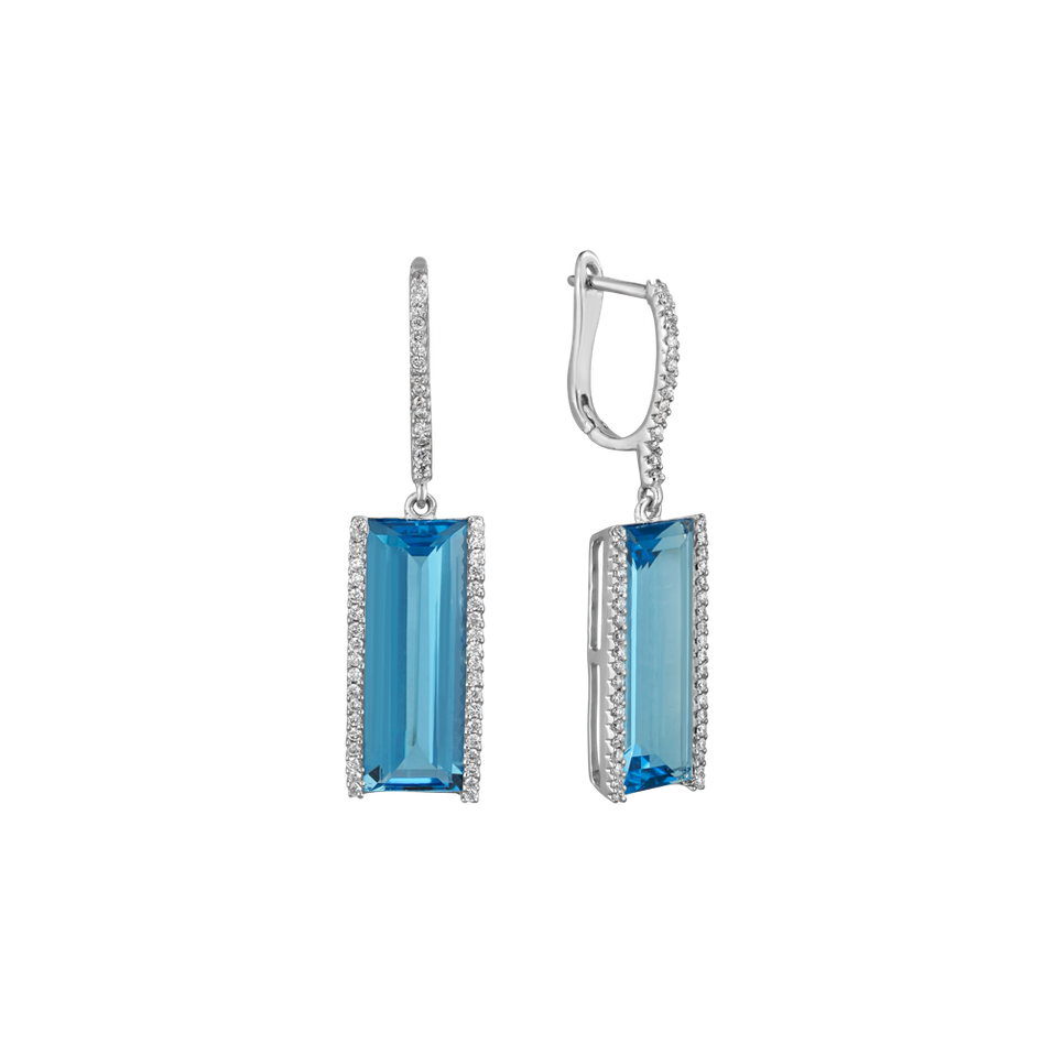 Diamond earrings with Topaz Theophany